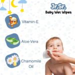 Jr. Sr. Baby Wipes | 80 Wipes x Pack of 6-480 Wipes | Safe & Moist Wet Wipes for Babies | Prevents Rashes & Redness with Goodness of Aloe Vera, Vitamin E & Chamomile Oil | No Paraben & No Alcohol - Image 4