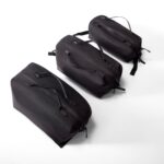 TRAVEL LIKES ME Travel Organizer - Bags for Essentials, Packing Cubes, Compression Pouches, Garment Organizers, Storage Kit for Travel Accessories & Clothes,Set of 3,Black/white (Black) - Image 3