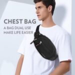 GLACIER Men’s & Women's Waist Bag/Fanny Pack | Stylish Crossbody Sling for Travel & Daily Use | Multi-Compartment Lightweight Waist Pouch with Adjustable Strap for Outdoor, Walking & Casual Wear - Image 3