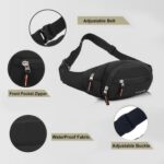 GLACIER Men’s & Women's Waist Bag/Fanny Pack | Stylish Crossbody Sling for Travel & Daily Use | Multi-Compartment Lightweight Waist Pouch with Adjustable Strap for Outdoor, Walking & Casual Wear - Image 5