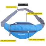Dein Kleider Waist Pack Travel Handy Hiking Zip Pouch Document Money Phone Belt Sport Bag Bum Bag for Men and Women Nylon (Aqua) - Image 4