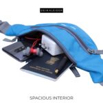 Dein Kleider Waist Pack Travel Handy Hiking Zip Pouch Document Money Phone Belt Sport Bag Bum Bag for Men and Women Nylon (Aqua) - Image 5