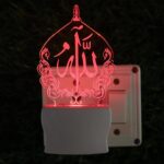 UKANI Islamic 3D Optical Illusion Acrylic Night Lamp, 7 Colors RGB Auto Colour Changing LED Plug and Play Night Light, Office Light, Best for Gift - Pack of 1 (SD085,Multicolour, 3 Inch) - Image 6