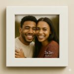 Stuthi Arts Photo Frame, 3x3 Inch, Square Picture Frame with Stand, Table Top Display, Matte Finish, Wood Material (White, 3x3 inch) - Image 3