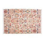 HOMADORN Handmade Sustainable Printed Modern Dhurrie/Rugs/Carpet upcycled from Scrap Fabric for Living Room/Bedside Runner for Enhanced Decor (2x3 feet) - Image 6