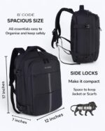 B’CODE TravelMate 40L Laptop Backpack | Men & Women Travel Bag | Convertible Carry-On Luggage | Expandable Design | Shoe Compartment | Multiple Organizers | Water-Resistant Fabric - Image 6