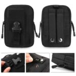 DOUN Outdoor Tactical Holster Universal Multipurpose Tactical Cover EDC Security Pack Carry Case Pouch Belt Waist Bag for Apple Samsung LG HTC Sony Smartphone (Black) - Image 3