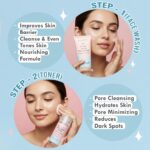 Glamveda Korean Rice Ceramide 6 Step Skincare Kit for Glowing Skin | Face Wash, Face Serum, Moisturizer Cream, Toner, Sunscreen SPF 50 PA+++, Under Eye Cream | Skincare Gift Set for Woman - Image 4