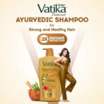 Dabur Vatika Ayurvedic Shampoo - 1 L | For Strong & Healthy Hair | No Parabens | For All Hair Types | Power of Dus Poshan for 10 Hair Problems - Image 3