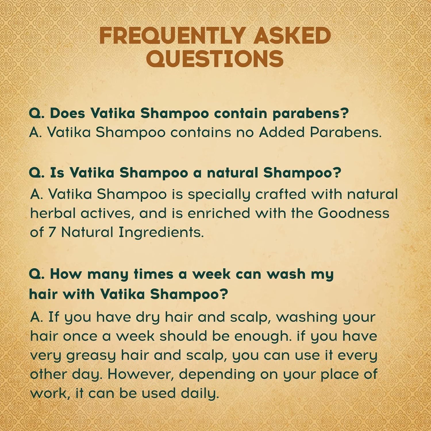Dabur Vatika Ayurvedic Shampoo - 1 L | For Strong & Healthy Hair | No Parabens | For All Hair Types | Power of Dus Poshan for 10 Hair Problems - Image 6