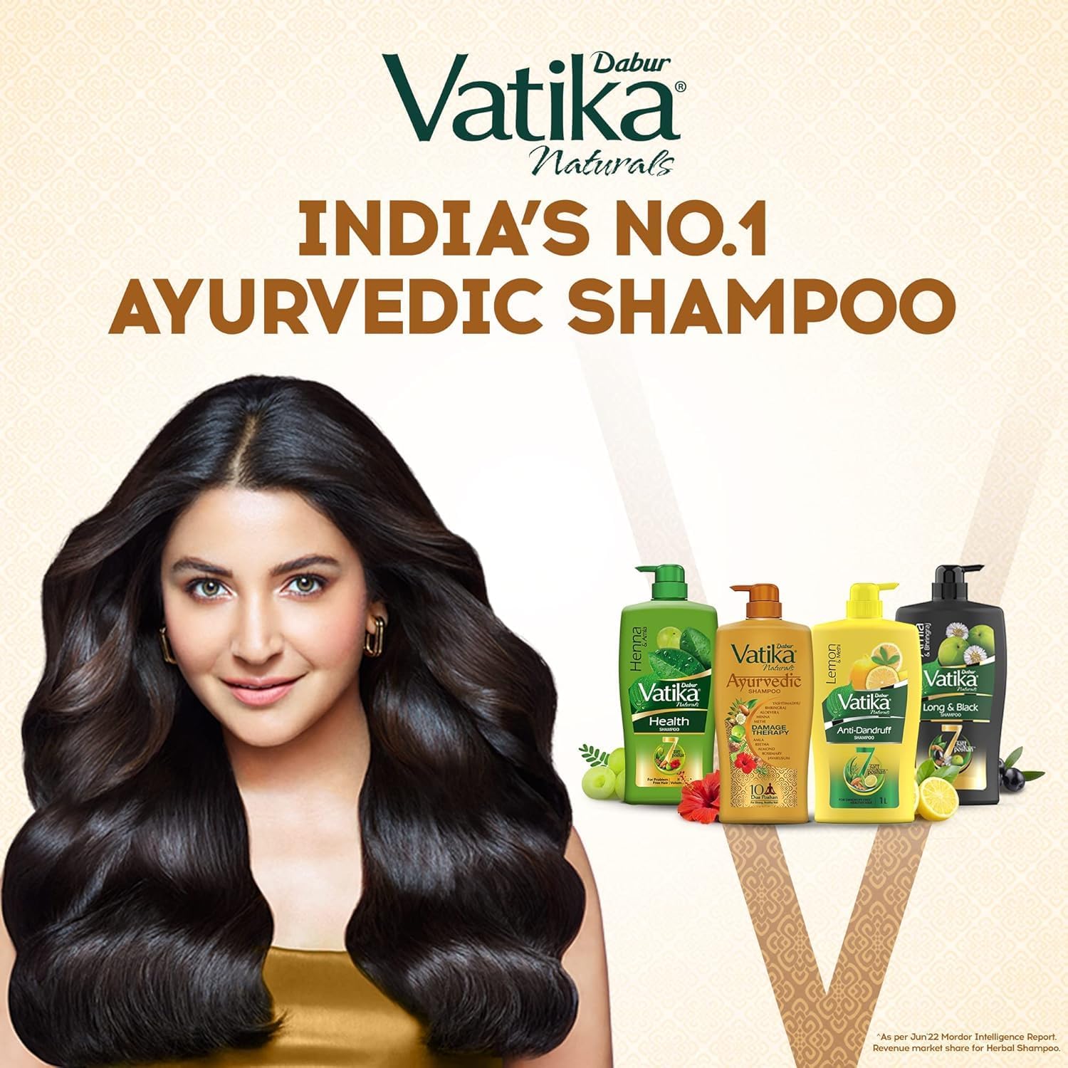 Dabur Vatika Ayurvedic Shampoo - 1 L | For Strong & Healthy Hair | No Parabens | For All Hair Types | Power of Dus Poshan for 10 Hair Problems - Image 8