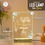 Acrylic Personalized Nikah LED Light Lamp for Muslim Couple | Custom Islamic Gift with Arabic Calligraphy | Quran 78:8 | Wedding Gift, Walima, or Anniversary Decor (8x6 Inch) (D-011) - Image 3
