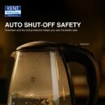 KENT Elegant Electric Glass Kettle (16052), 1.8L, Stainless Steel Heating Plate, Borosilicate Glass Body, Boil Drying Protection, Cooking Water Boiler - Image 4