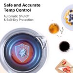 The Better Home FUMATO 2.2L Glass Kettle Electric- 1500W | Borosilicate Glass Body, Stainless Steel Bottom, Multipurpose, Easy to Clean With LED Indicator, Auto Shut Off With Dry Boil Protection - Image 4