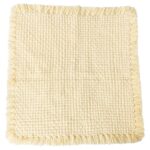 Woolen Puja Aasan Rectangular Mat for Prayers - Handmade Decorative Pooja Mat 20 x 22 inch (Ghiya), Cream - Image 3
