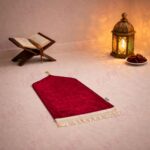 FAF Kids Janamaz Velvet Prayer Mat | Children Islamic Prayer Rug for Boy & Girl (1 to 10) | Soft Thick Namaz Mat, Portable Travel Janemaaz | Mussalla for Home, Mosque & Ramzan, Hajj and Umrah (Maroon) - Image 6