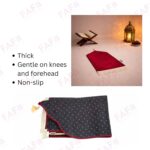 FAF Kids Janamaz Velvet Prayer Mat | Children Islamic Prayer Rug for Boy & Girl (1 to 10) | Soft Thick Namaz Mat, Portable Travel Janemaaz | Mussalla for Home, Mosque & Ramzan, Hajj and Umrah (Maroon) - Image 7