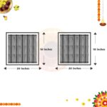 Handmade Heat Resistant Mats for Prayer Meditation Picnic | Madurkathi Chatai mat Natural River Korai Grass | Mixed Set of 2 - Vibrant - Image 3