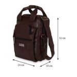 NFI essentials Men's Sling Bag Stylish Cross Body Travel Office Business Messenger Bag for Men Women (Brown) - Image 6
