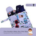 Chic Buddy Polyester Waterproof Wet Bag, Washable, Reusable for Travel, Beach, Pool, Stroller, Diapers, Dirty Gym Clothes, Wet Swimsuits, Toiletries (Explorer Pack, Wet Bag/Dry Bag), Multicolor - Image 5