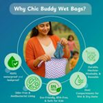Chic Buddy Polyester Waterproof Wet Bag, Washable, Reusable for Travel, Beach, Pool, Stroller, Diapers, Dirty Gym Clothes, Wet Swimsuits, Toiletries (Explorer Pack, Wet Bag/Dry Bag), Multicolor - Image 7