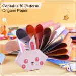 GLUN® Creative Origami Sheets, 30 Different Articles, Advance 4-5 Year Age Group, DIY Kit for Kids, 3D Origami Kit with Origami Book Size (21.5X14 cm) - Image 3