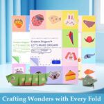 GLUN® Creative Origami Sheets, 30 Different Articles, Advance 4-5 Year Age Group, DIY Kit for Kids, 3D Origami Kit with Origami Book Size (21.5X14 cm) - Image 4