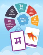 Hindi Flash Cards for Kids 2+ Years | 64 Non-Tearable Flash Cards with Pictures | Hindi Varnamala, Letters and Numbers | Educational Toys for Toddlers and Preschool Learning - Image 6