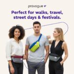 Provogue Rover Waist Bag for Men & Women, Crossbody Waist Pouch with Zippered Compartments & Adjustable Strap,Multipurpose Fanny Pack for Travel & Outdoor Activities Chest Bag - Image 3