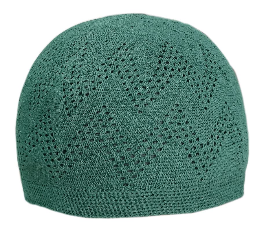 FAF Men’s Cotton Skull Cap (Pack of 4) | Skull/Turkish/Sufi for Namaz | Islamic Topi for Men | Muslim Prayer Cap | Soft Breathable topi for Salah & Everday Wear (Color - Forest Green) - Image 3