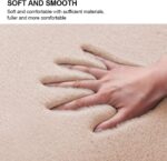 Faux Sheepskin Fur Area Cute Aesthetic Round Fur Throw Rug Floor Mat Circular Carpet for Boys, Girls Bedroom, Living Room, Home Office, Prayer, Dorms, Soft Circle Nursery (Beige Rabbit) - Image 5