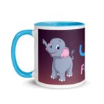 Arabic Alphabet Learning Mug, Kids Animal Milk Mugs, Cartoon Elephant, Birthdays/Islamic/Ramadan/Eid Gifts - Image 3