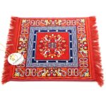 Prayer Mat | Velvet Aasan | Meditation Carpet | Pooja Aasan | Traditional Prayer Mat | Medium Size | Red Color - Image 7
