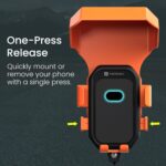 Portronics Mobike 4 Plus Handlebar Mount Mobile Holder with Sunshade & Light Rain Protection, One-Press Release, 360° Rotation, 4-Point Grip Lock, Fits 5.4–6.7 Inch Smartphones, for Maps & Navigation - Image 4