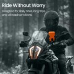 Portronics Mobike 4 Plus Handlebar Mount Mobile Holder with Sunshade & Light Rain Protection, One-Press Release, 360° Rotation, 4-Point Grip Lock, Fits 5.4–6.7 Inch Smartphones, for Maps & Navigation - Image 7