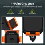 Portronics Mobike 4 Plus Handlebar Mount Mobile Holder with Sunshade & Light Rain Protection, One-Press Release, 360° Rotation, 4-Point Grip Lock, Fits 5.4–6.7 Inch Smartphones, for Maps & Navigation - Image 8