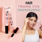 GLAMVEDA Frizz Free Hair Finishing Stick | Anti Frizz Hair Fix Gel Stick | Non-Greasy & Non-Sticky | Anti Flyaways & Baby Hair Fixer | 24 Hours Stay | With Rice Water | 20ml Pack Of 1 - Image 3