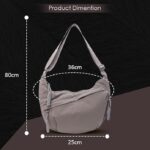 Stvin Crossbody Travel Sling Bags for Women and Men, Crescent Shoulder Purse Bag with Zipper & Adjustable Strap, Half - Moon Shaped Waist Bag, Unisex Chest Bag - Nylon Fabric - Image 3