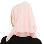 Evelia Women's Georgette Pink Hijab Scarf - Image 5