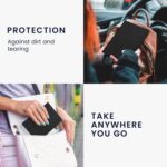 Car Document Holder Durable Leather Registration and Insurance Organizer with Multiple Pockets Design for Easy Access and Secure Storage (MINI Black) - Image 7