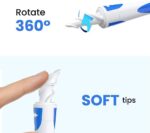 Ear Wax Removal Ear Cleaner Earwax Remover Spiral Soft Silicone Safe Upgraded Smart Earwax Removal Tool Swab Kit with 16 Replacement Tips for Adults & Kids - Image 3