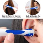 Ear Wax Removal Ear Cleaner Earwax Remover Spiral Soft Silicone Safe Upgraded Smart Earwax Removal Tool Swab Kit with 16 Replacement Tips for Adults & Kids - Image 5