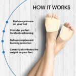 Aegon Forefoot Pad for Pain Relief | Hallux Valgus Foot | Bunion Sleeve Foot Pad | Metatarsal Pad | Ball of Foot Cushion for High Heels | Morton's Neuroma | Foot Support for Pain Relief (1 Pair) - Image 6