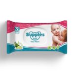 Amazon Brand - Supples Baby Wet Wipes with Lid | 720 Wipes | 72 Wipes x 10 Packs | Enriched With Aloe Vera and Vitamin E | Alcohol-Free and Paraben-Free | Pure Water-Based formulation - Image 3