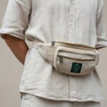 Waist Bag for Men & Women | Adjustable Belt Bag Hemp Fanny Pack | Travel Running Hiking Outdoor Crossbody Chest Sling | Eco-Friendly Lightweight Waist Bag with Multiple Zipper Pockets - Image 3