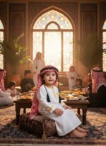 ODASDO Muslim Baby Boys Abaya Robe with Head Scarf Toddler Kids Newborn Prayer Outfit Islamic Clothing - Image 3