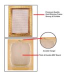 Hawai Mecca Madina Designer Wall Hanging Engineered Wood Photo Frame for Worship Use 8.5x7inch SFDI00431GLDFRM - Image 4