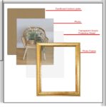 Hawai Mecca Madina Designer Wall Hanging Engineered Wood Photo Frame for Worship Use 8.5x7inch SFDI00431GLDFRM - Image 5