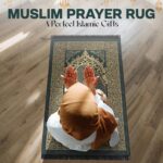 Muslim Prayer Rug - Prayer Mats Muslim, Traditional Style,Thick and Padded Muslim Prayer Mat, 99 Prayer Beads and a Prayer Cap Included, For Men-Women and Kids, Travel Bag and Prayer Bead (Green) - Image 6
