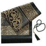 Muslim Prayer Rug - Prayer Mats Muslim, Traditional Style,Thick and Padded Muslim Prayer Mat, 99 Prayer Beads and a Prayer Cap Included, For Men-Women and Kids, Travel Bag and Prayer Bead (Green) - Image 8